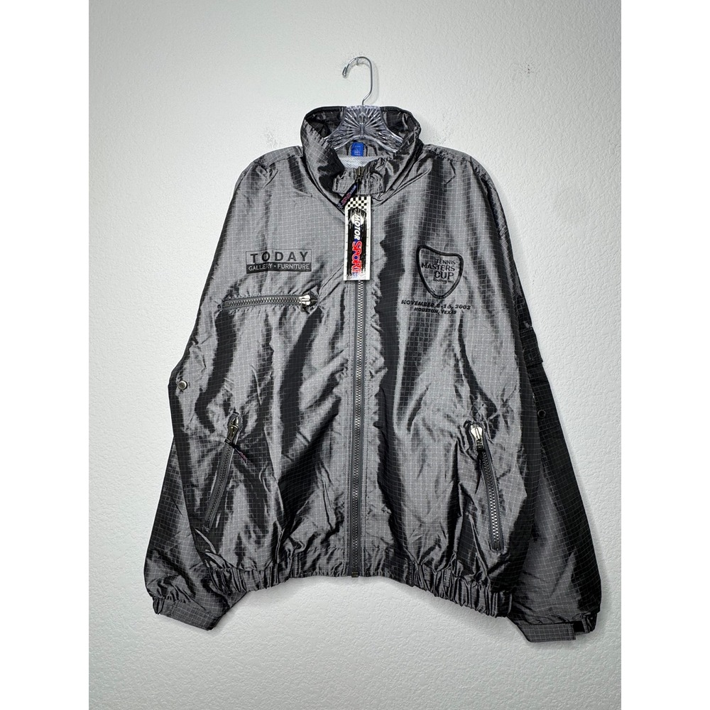 NWT Dunbrooke Sport‎ 2003 Tennis Masters Cup Houston Windbreaker Jacket Gray L